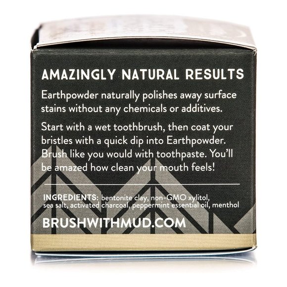 Redmond Earth Powder | Peppermint With Activated Charcoal Tooth Powder - Picture 4 of 4